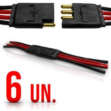 Imagem de Chicote Conector Plug 4 Vias 4mm Falantes Caixas 6 Unidades - Permak