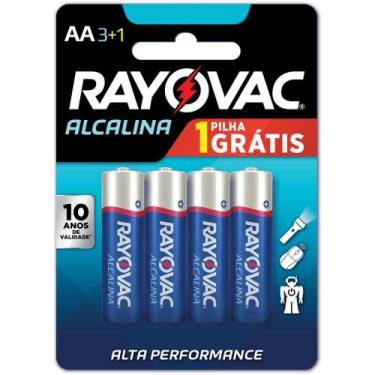 Imagem de Pilha Alcalina Pequena AA Leve 4 Pague 3 Blister com 4 - Rayovac
