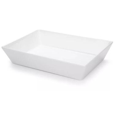 Imagem de Travessa Retangular 2,2l Branca Servir a Mesa Salada Sobremesa Risoto 
