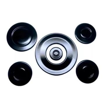 Imagem de Espalha Chama Tampa Preta Fogão Fischer Gran Cheff C/ Tripla