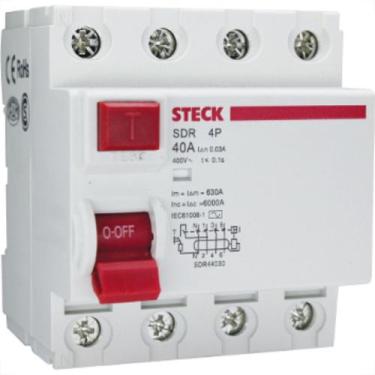 Imagem de Interruptor Diferencial 4P 40A 30Ma Stec - STECK
