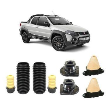 Imagem de 2 Kit Batente Coxim Dianteiro Traseiro Strada 2011 2012 2013 - QualyKi