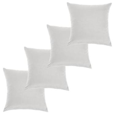 Imagem de Kit 4 Capas De Almofadas Decorativas Suede 45x45 Com Ziper - Viver Bem
