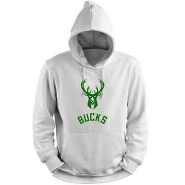 Imagem de Blusa Moletom Capuz Basquete Bucks Giannis Basketball - Loja White Mam