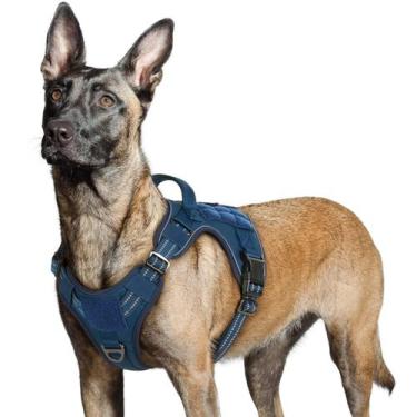 Imagem de Arnês Tático Rabbitgoo para Cães Grandes - Tamanho L - Azul