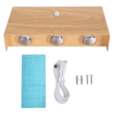 Imagem de Bateria Operou a Scâncias de Parede Operada Pelo Sensor de Movimento Recarregável LIGH (Cor de madeira)