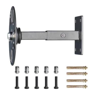 Imagem de Dynwave Suporte de Exposição de Aros de Roda Montado Na Parede Oficina aço Versátil Vitrine de Oficina de Automóveis Garagem 360 Rotativo Suporte de Aro de Pn, 18 Cm