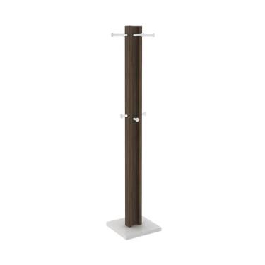 Imagem de Cabideiro Mancebo de chão organizador AZ1018 Branco/Nogal - Tecno - Te