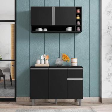 Imagem de Balcão e Aéreo Miami Preto Fosco - CasaH