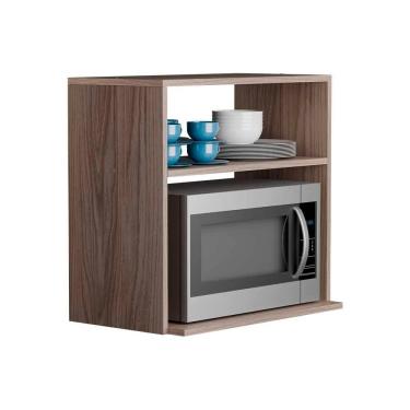 Imagem de Suporte Nicho para Micro-ondas Forno Elétrico Cozinha Nogal 60cm
