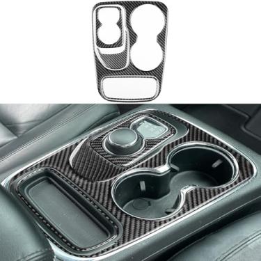Imagem de NVCNX Acessórios de fibra de carbono premium real para Dodge Durango 2014-2017 2015 2016 console central de carro capa painel de mudança de marchas adesivo adesivo adesivo 4 peças para 6 cilindros