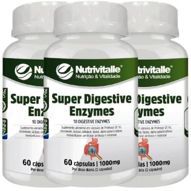Imagem de KIT 03 SUPER DIGESTIVE ENZYMES 1000MG 60CAPS