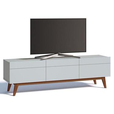 Imagem de Rack Bancada Classic 3 Gavetas Branco Acetinado - Imcal