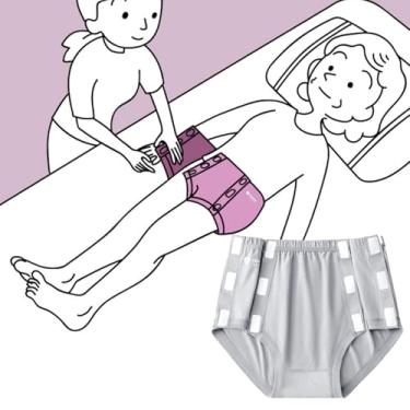 Imagem de LAROTSUBA Roupa íntima masculina reutilizável pós-cirúrgica, roupa íntima pós-operatória, roupa íntima removível com bastão mágico, calcinha lavável para pacientes, cuecas para incontinência para