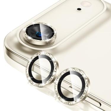 Imagem de Tensea Protetor de tela para câmera de iPhone, vidro temperado 9H, transparente, anel individual de metal para iPhone 6,6 polegadas