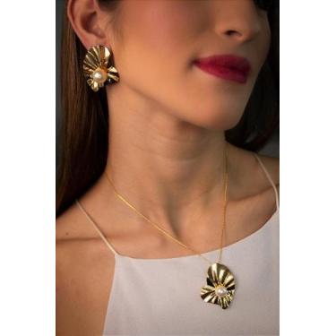 Imagem de Conjunto Premium de Colar e Brinco - 01 Conjunto de Bijuteria Fina - n