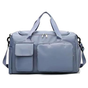 Imagem de Bolsa Mala de Viagem Multifuncional de Grande Capacidade Resistente e Impermeável(Azul Claro)