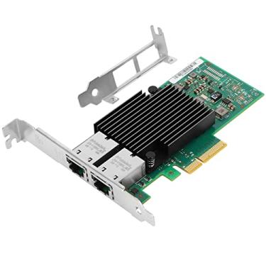 Imagem de Vogzone Placa de rede PCI-E de 10 Gb para Intel X550-T2, portas RJ45 duplas de cobre de 2,5 GbE/5 GbE/10 GbE, com chip Intel ELX550AT2, adaptador Ethernet PCI Express 3.0 X4 de 10 GbE compatível com