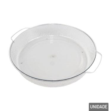 Imagem de Bandeja de Plástico 29x26cm Redonda Decorativa - Tudo em Caixa