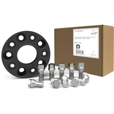 Imagem de Wheel Accessories Parts Espaçador de roda de veículo europeu centralizado de 1 peça com parafusos cromados M14 1,50 25 mm de espessura 5 em padrão de parafuso de 112 mm PCD 66,56 mm veículo e cubo de