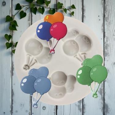 Imagem de Moldes de silicone para balões de ar para decoração de bolos, topos de cupcake, pasta de goma de chocolate, argila de polímero