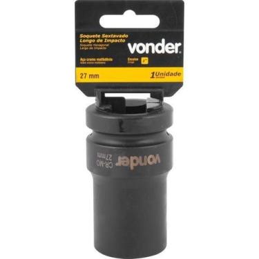 Imagem de Soquete Sextavado De Impacto Longo 1 27Mm Aço Cromo Vonder