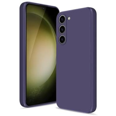 Imagem de Btstring Capa para Samsung Galaxy S23, capa de silicone macio com proteção de câmera atualizada, capa fina à prova de choque com forro de microfibra antiarranhões, roxo profundo