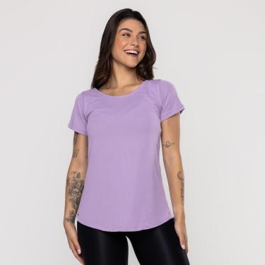 Imagem de Blusa Fitness Feminina Tapa Bumbum Gola Redonda Manga Curta-Feminino