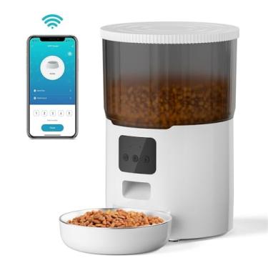 Imagem de NAlimentador Automático 4L para Pets – Inteligente, Dispensador de Ração para Cães e Gatos, Tigelas de Aço Inoxidável