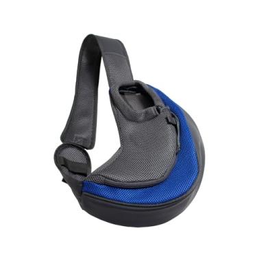 Imagem de Transporte para Cães de Saco Pets Ombro - corpo Malha Respirável Viagem Segura Pequenos Filhotes Gatos Bolsa Caminhadas Frente