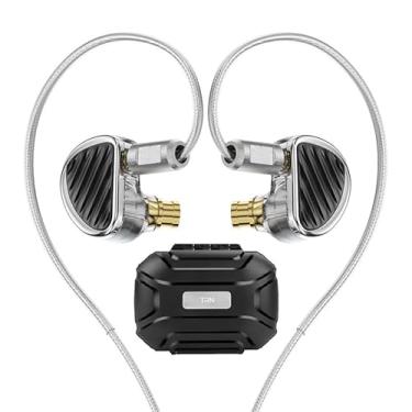 Imagem de Fones de ouvido intra-auriculares TRN Jaws 10,5 + 8 + 6 mm com três bobinas móveis com fio, qualidade de som profissional - áudio de alta resolução, design de cabo destacável de 2 pinos, (conector de