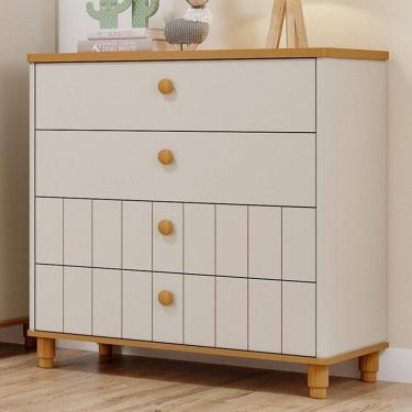 Imagem de Comoda Infantil 4 Gavetas com Pes em MDF Livia Permobili