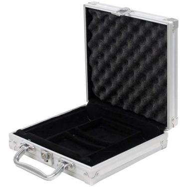 Imagem de Estojo de fichas de pôquer DA VINCI Alumínio Prata com capacidade para