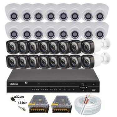 Imagem de Kit Dvr Intelbras 32 Canais H.265 32 Câmeras Full Hd 1080P 20 Metros