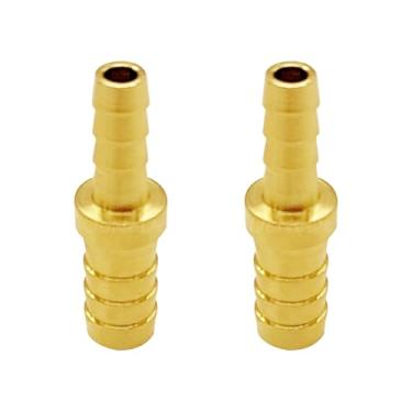 Imagem de Uenede Redutor de farpa de latão, 1/10.2 cm a 5/81.3 cm ID de mangueira, mangueira farpada redutor de emenda acoplador acessórios para Warter/combustível/ar (pacote com 2)