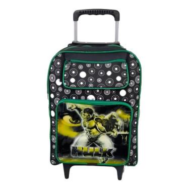 Imagem de Mochila Escolar Rodinha Infantil Escolar Menino Personagem Hulk - KATR
