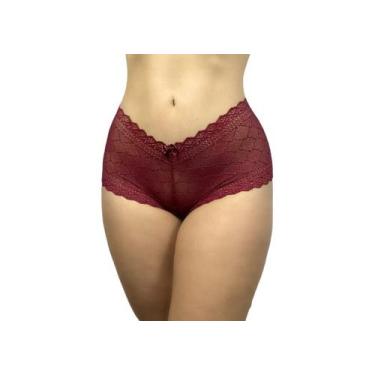 Imagem de Kit 05 calcinha shortinho caleçon em renda colorida calesson confortáv