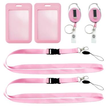 Imagem de Porta-crachás de identificação com cordão, porta-crachás de identificação retrátil para enfermeira, professora, enfermeira, professora, estudantes, mulheres e meninas (2)