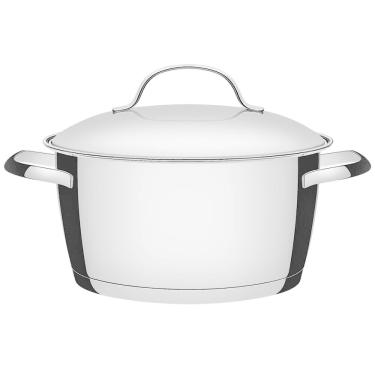 Imagem de Caçarola Funda Tramontina Allegra em Aço Inox com Fundo Triplo 18 cm 2,2 L 62654181