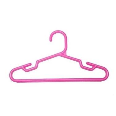 Imagem de Kit Cabide Plástico Infantil Cavado Rosa 28x15cm - MMF