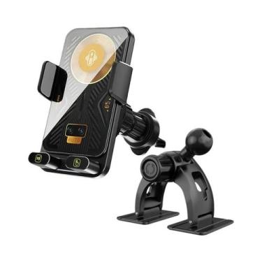 Imagem de Carregador Sem Fio Universal De 15W Para Carro Com Suporte 90 graus Su