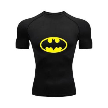 Imagem de Camiseta De Compressão Masculina De Secagem Rápida, Manga Curta, Estam