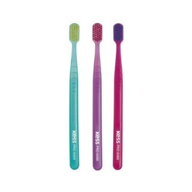 Imagem de Escova dentes kess pro extra macia kit com 3