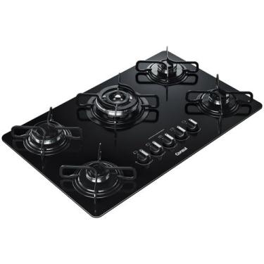 Imagem de Cooktop à Gás Consul 5 Bocas CDD75 Quadrichama Bivolt Preto CDD75AEUNA