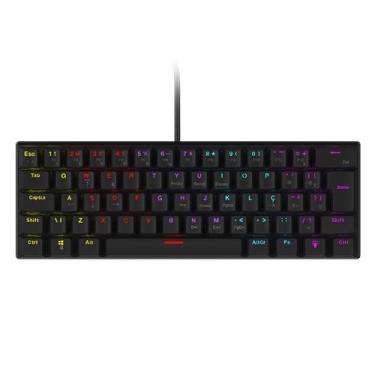 Imagem de Teclado Mecânico 60% Vinik Anihi Black - Switch Red - Led Rainbow - An