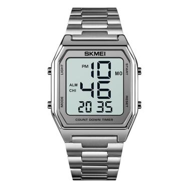Imagem de Relógio Unissex Skmei Digital 1735 Prata-Masculino