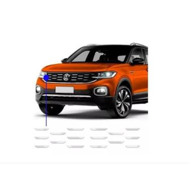 Imagem de Aplique Cromado Grade Dianteira Colmeia Volkswagen T-cross Tsi 2019 20