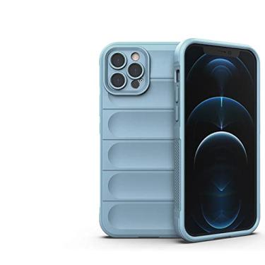 Imagem de Capa de telefone à prova de choque de cor sólida simples para iPhone 13 11 12 Pro Max 7 8 Plus X XS XR SE 2020 Capa de silicone durável, azul claro, para iPhone 7Plus/8Plus