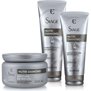Imagem de Kit Siàge Nutri Diamond Shampoo + Condicionador + Máscara Capilar (Nov