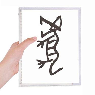 Imagem de Bones Inscriptions Caderno de tigre do zodíaco chinês com folhas soltas e diário recarregável